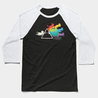 CAT RAINBOW PRISM Baseball T-Shirt